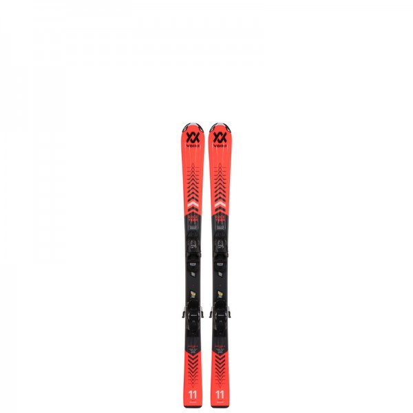 Volkl Junior RACETIGER JR RED (130-160 cms) Skis + Marker VMOTION JR R Bindings