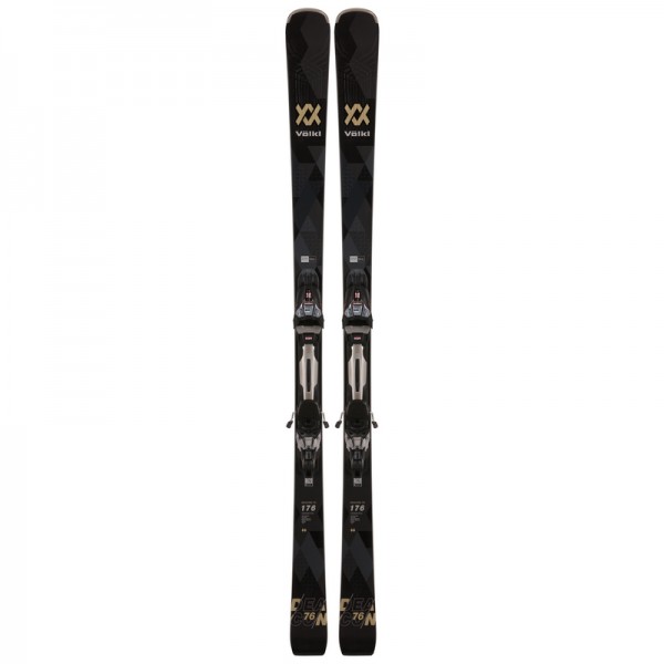 Volkl Unisex DEACON 76 Black Skis + Marker rMotion3 12 GW Bindings